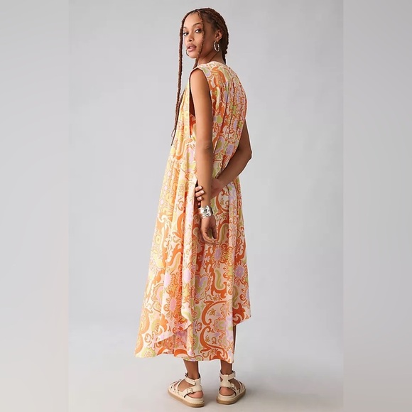 Anthropologie Maeve Printed V-Neck Tunic Dress - XXS Petite - Picture 3 of 6